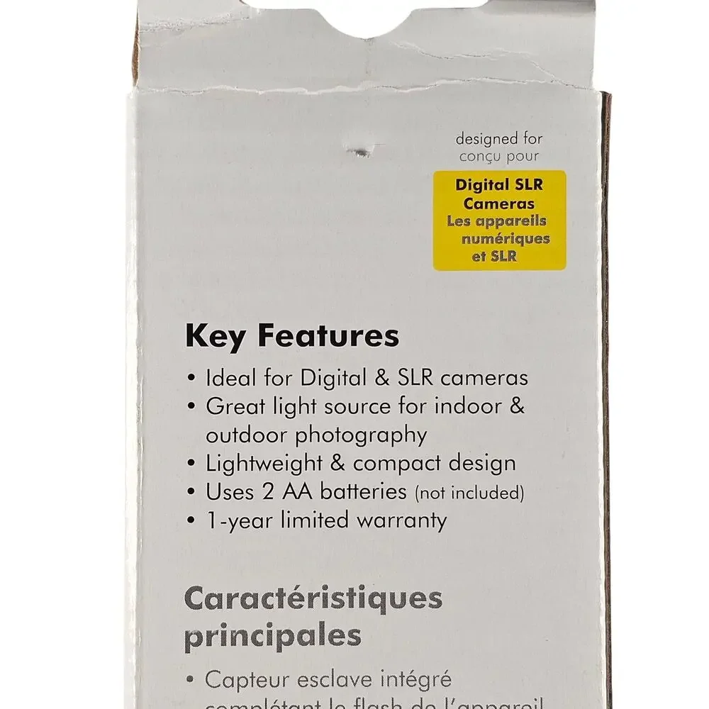 Xit XTDF Digital Slave Flash with Bracket for DSLR SLR Cameras New Open Box
